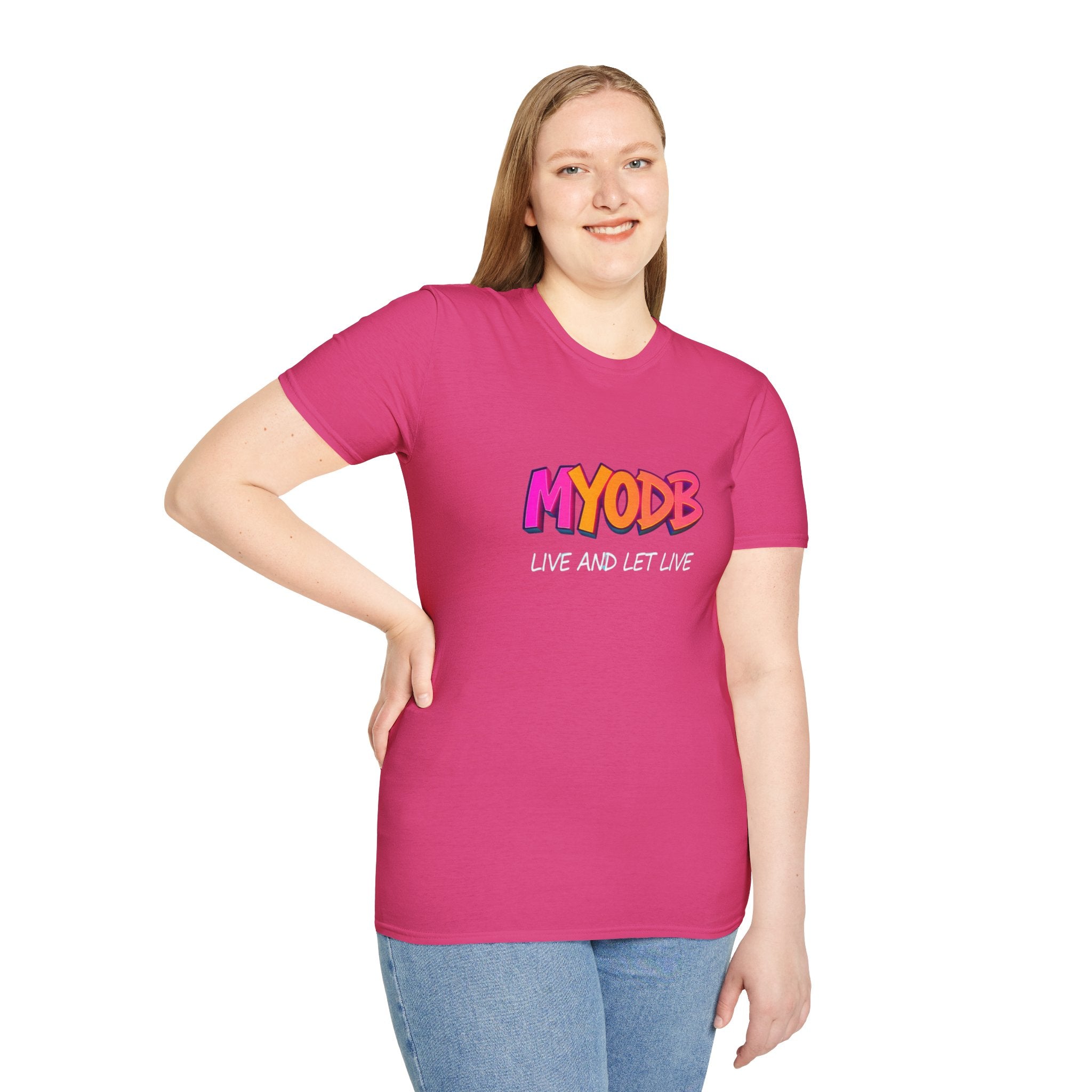 Camiseta MYODB "Vive y deja vivir" | Camiseta unisex de estilo suave | Ropa informal