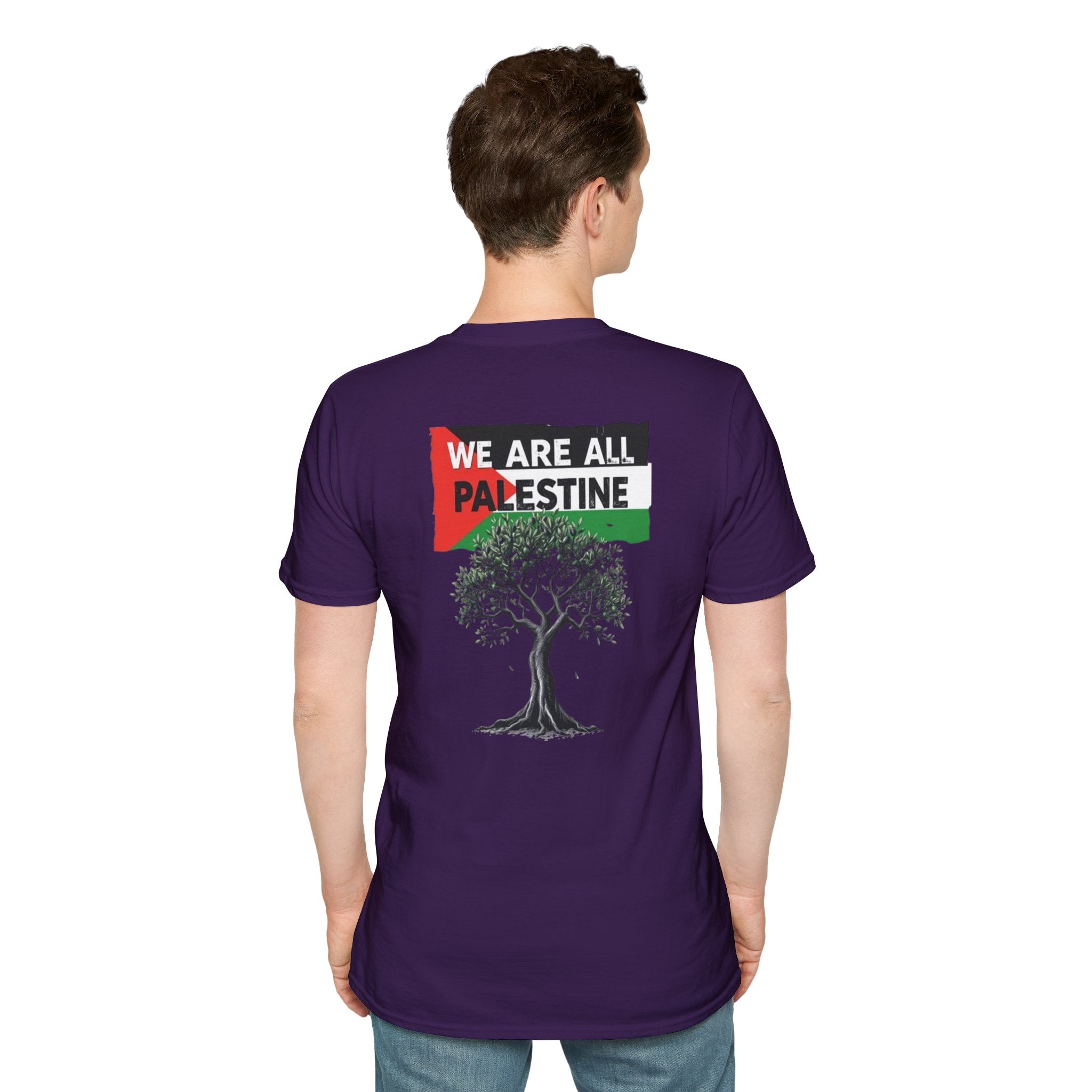 Camiseta unisex de estilo suave: "Apoya a Gaza y todos somos Palestina".