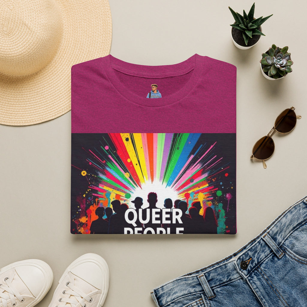 Unisex Softstyle T-Shirt - 'Queer People Belong Everywhere' Pride Graphic Tee