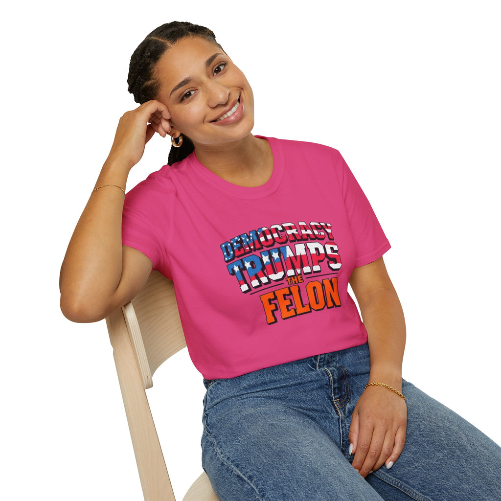 Democracy Trumps the Felon Graphic Tee