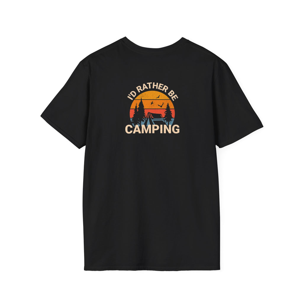 Unisex Softstyle T-Shirt - 'I'd Rather Be Camping' Adventure Tee