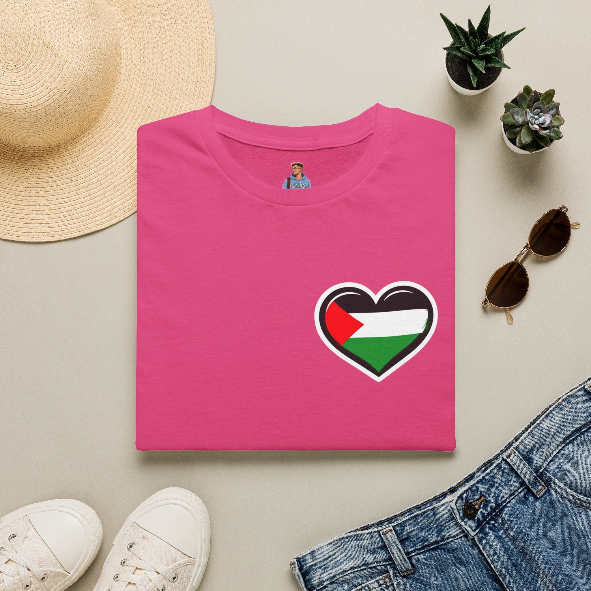 Camiseta unisex de estilo suave: "Apoya a Gaza y todos somos Palestina".