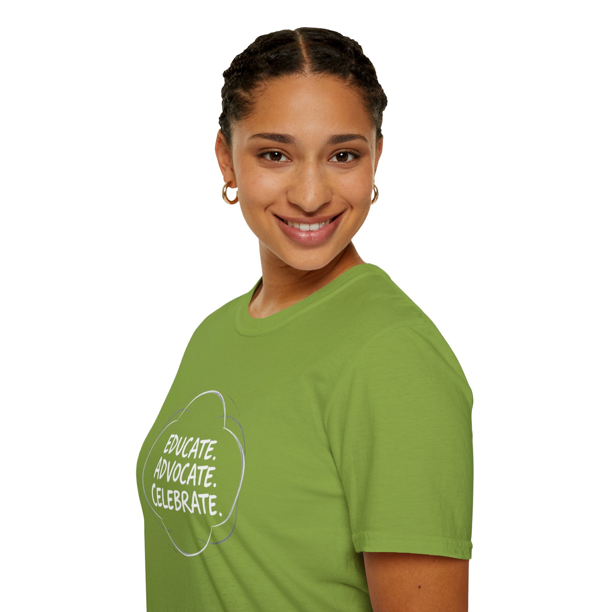 Subtle Pride Educate Advocate Celebrate Minimalist T-Shirt for Every Occasion