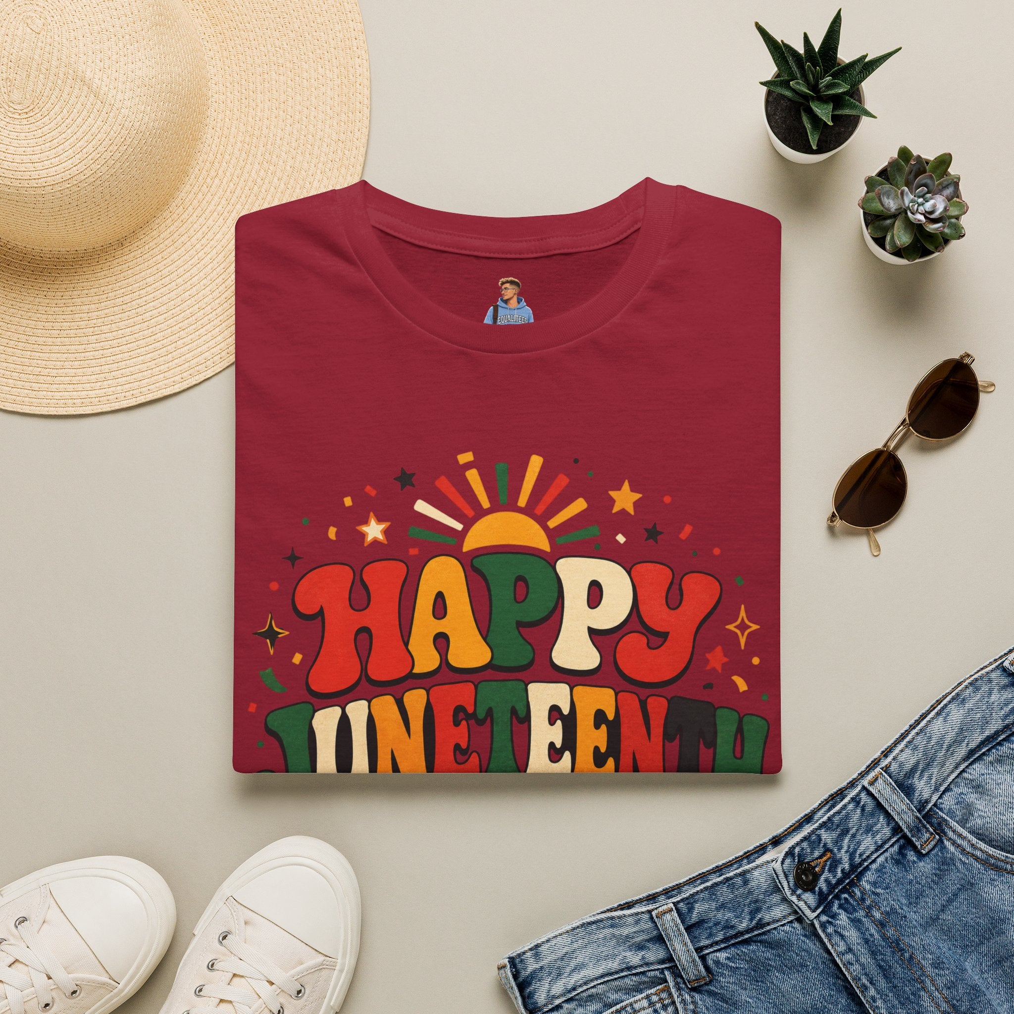 Juneteenth T-Shirt - "Happy Juneteenth" Retro Celebration Tee