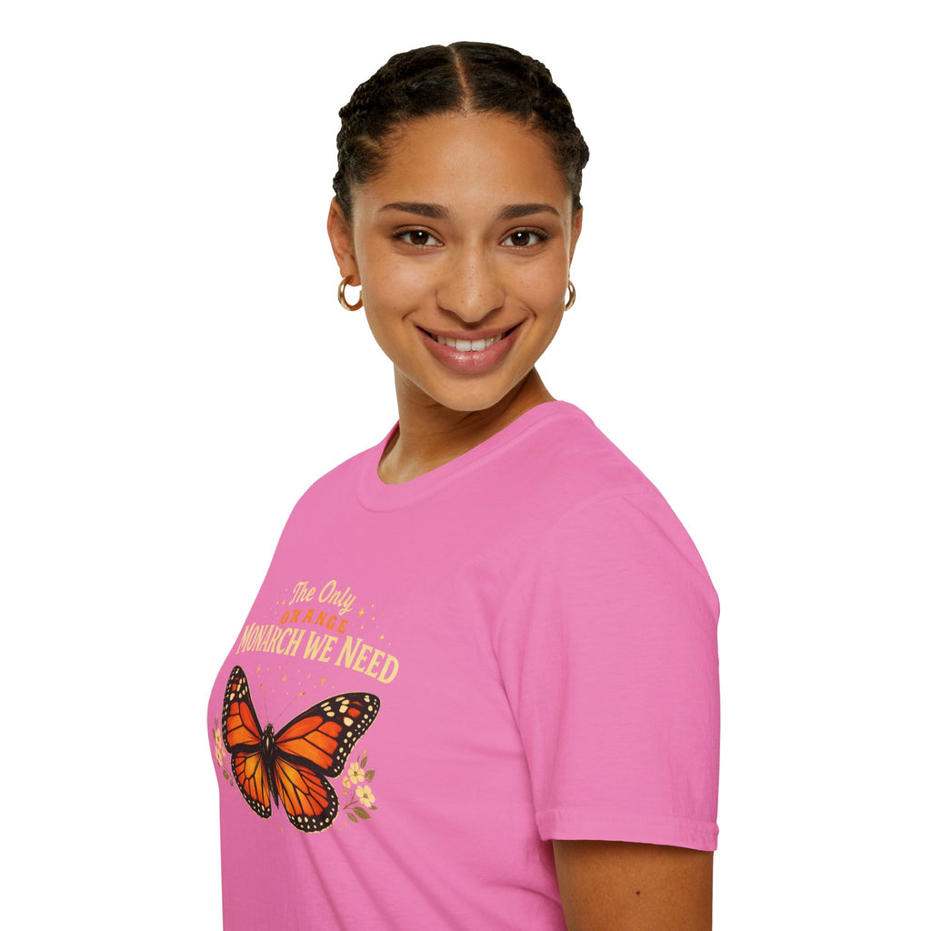 Monarch Butterfly T-Shirt — "The Only Orange Monarch We Need" No Kings Tee