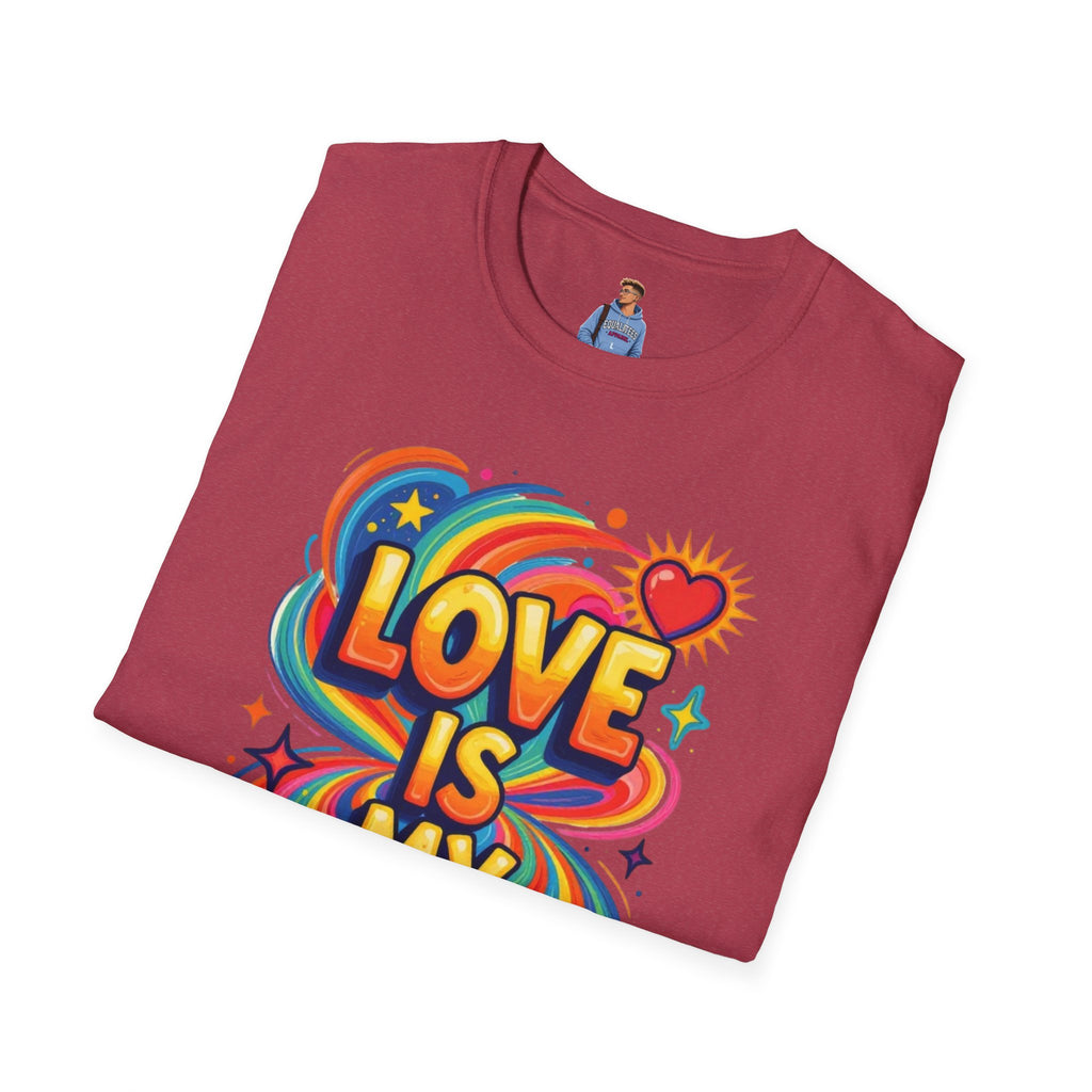 Love Is My Religion Retro Rainbow Graphic T-shirt