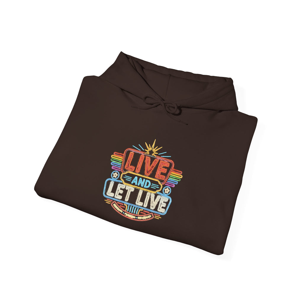 Live And Let Live Hoodie — Retro Peace Graphic Pullover