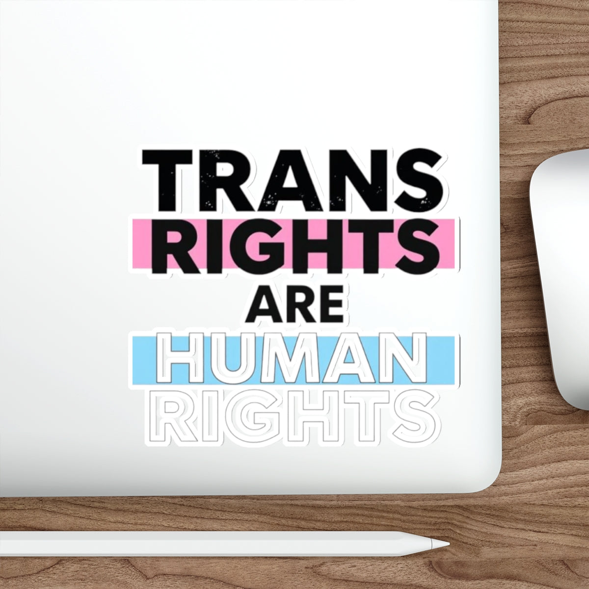 Die-Cut Stickers - TRANS RIGHTS ARE HUMAN RIGHTS - EqualiTees.Me