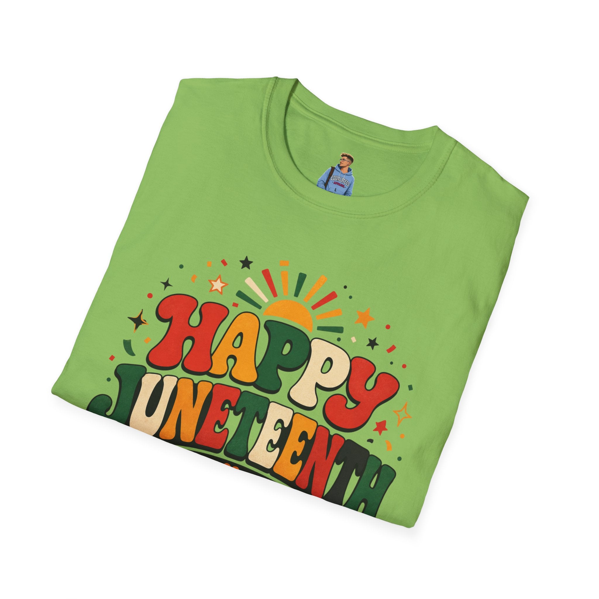Juneteenth T-Shirt - "Happy Juneteenth" Retro Celebration Tee