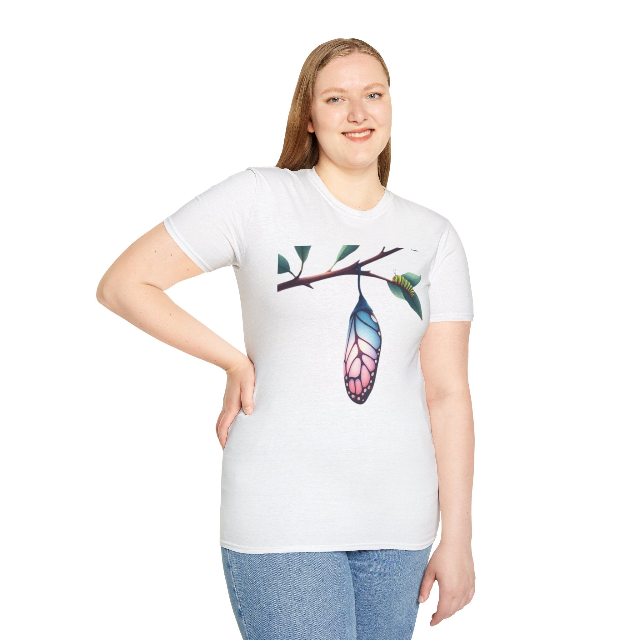 Trans Caterpillar to Butterfly Graphic T-Shirt