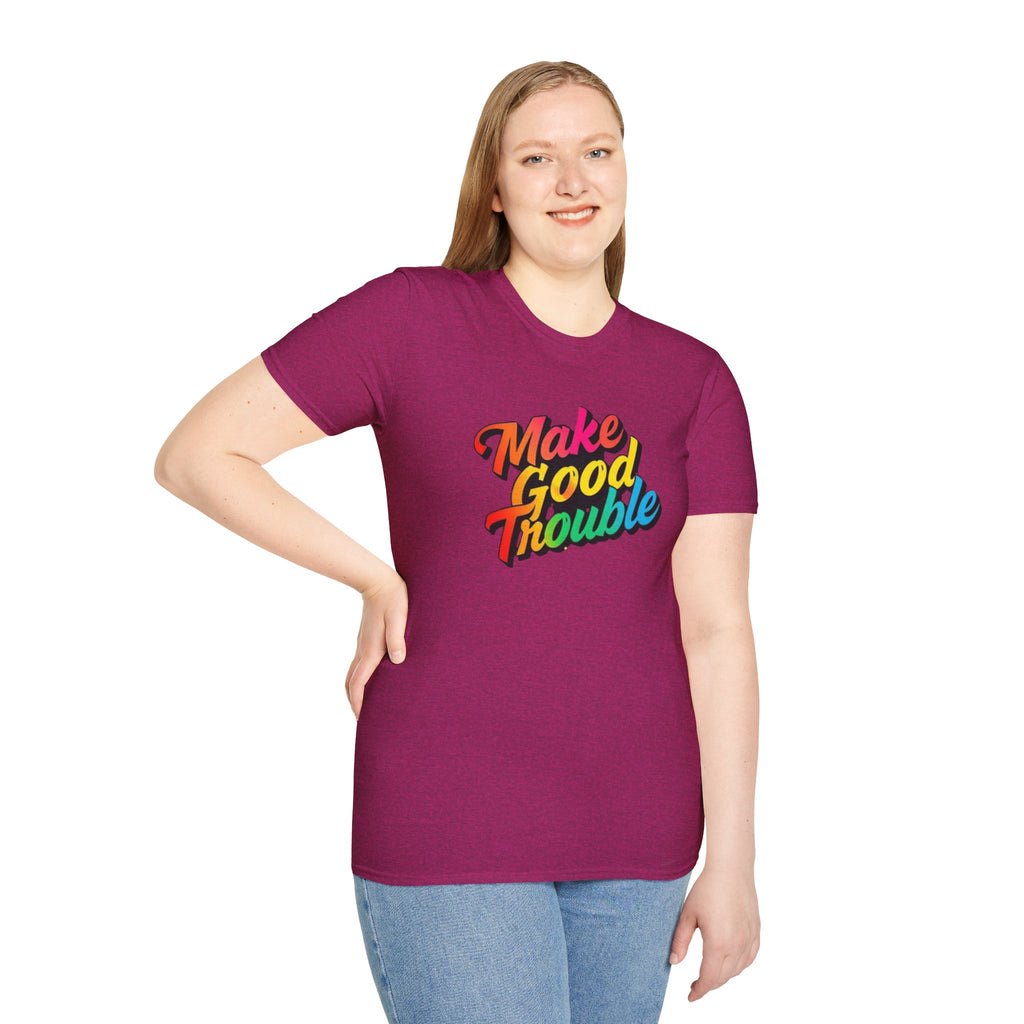Make Good Trouble' Rainbow T-Shirt