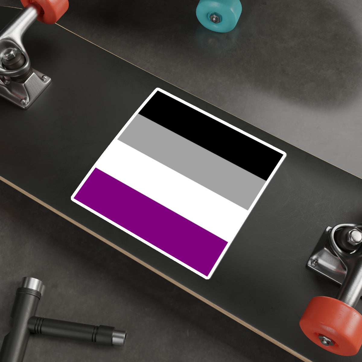 Asexual Pride Flag Die-Cut Sticker - EqualiTees.Me