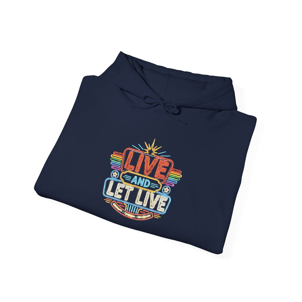 Live And Let Live Hoodie — Retro Peace Graphic Pullover