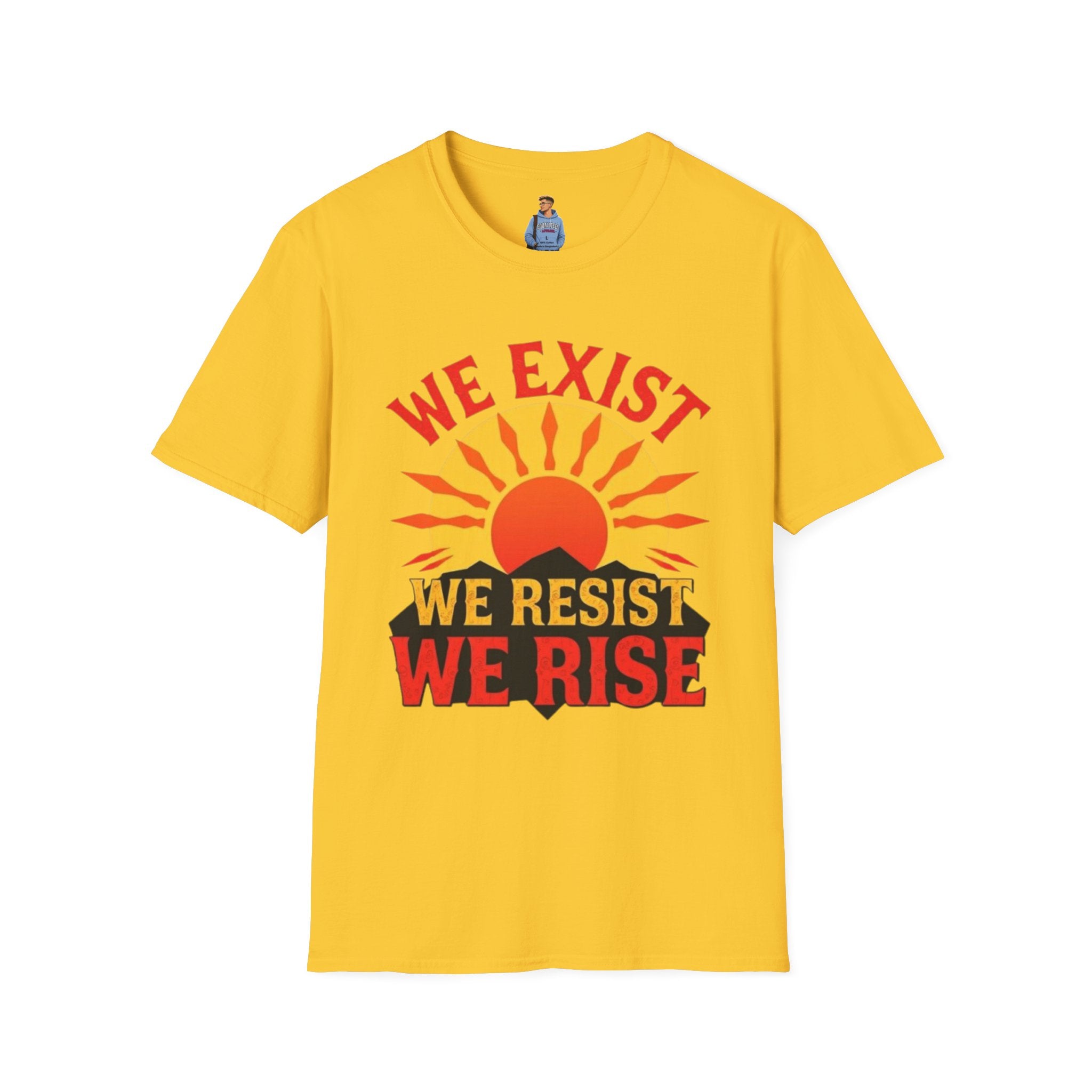 Unisex Softstyle T-Shirt, We Exist We Resist We Rise