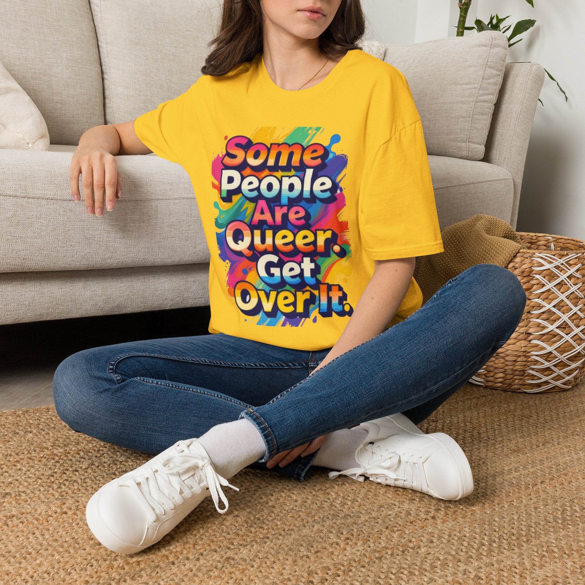Some People Are Queer T-Shirt Rainbow Graphic