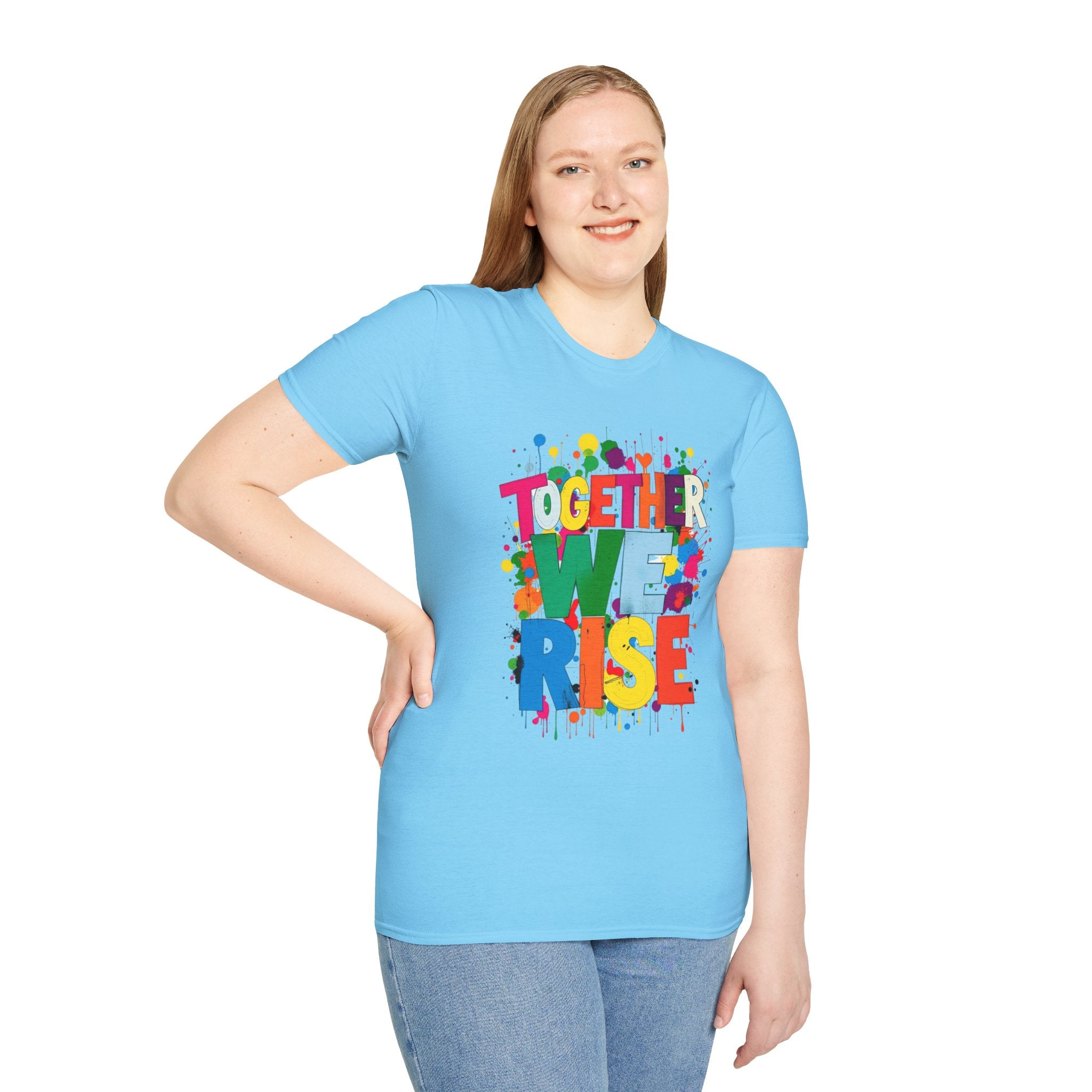 Juntos nos levantamos Camiseta unisex de estilo suave