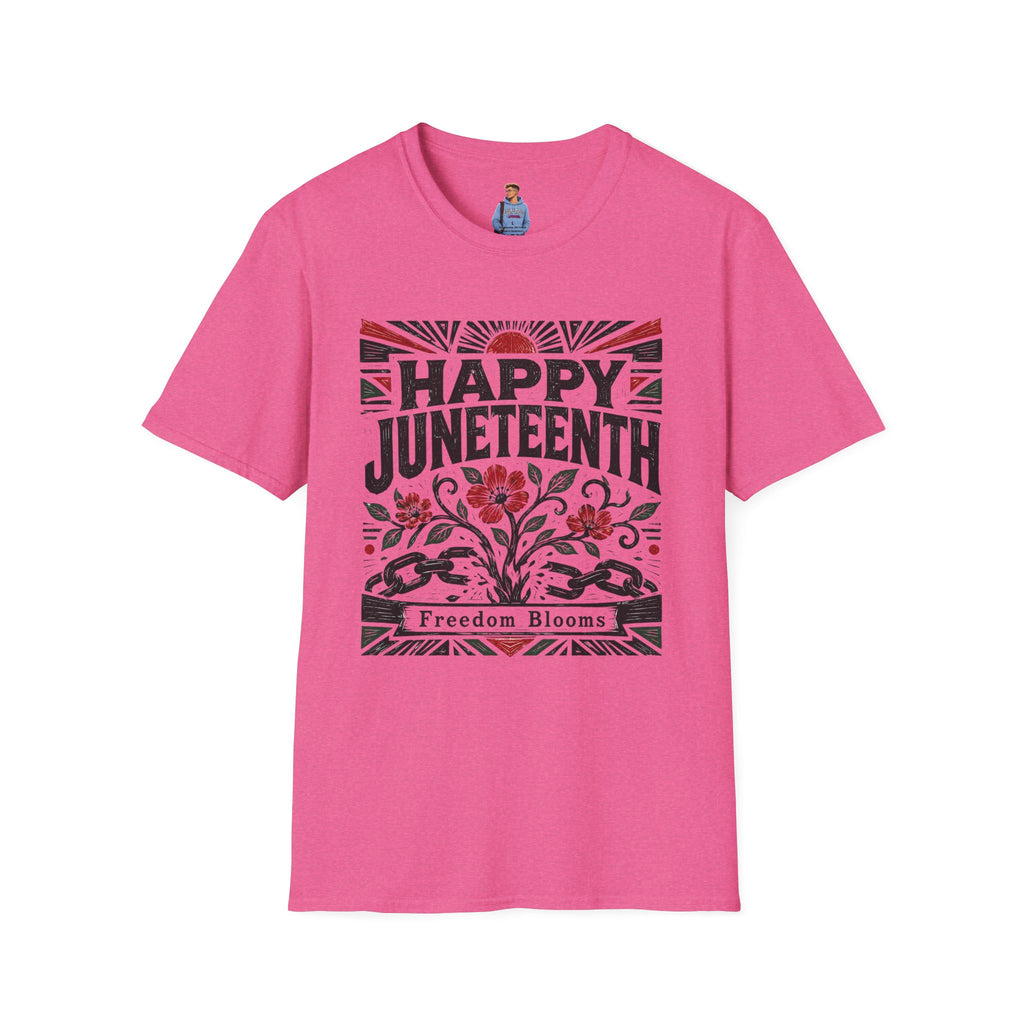 Juneteenth T-Shirt — "Happy Juneteenth" Floral Freedom Tee