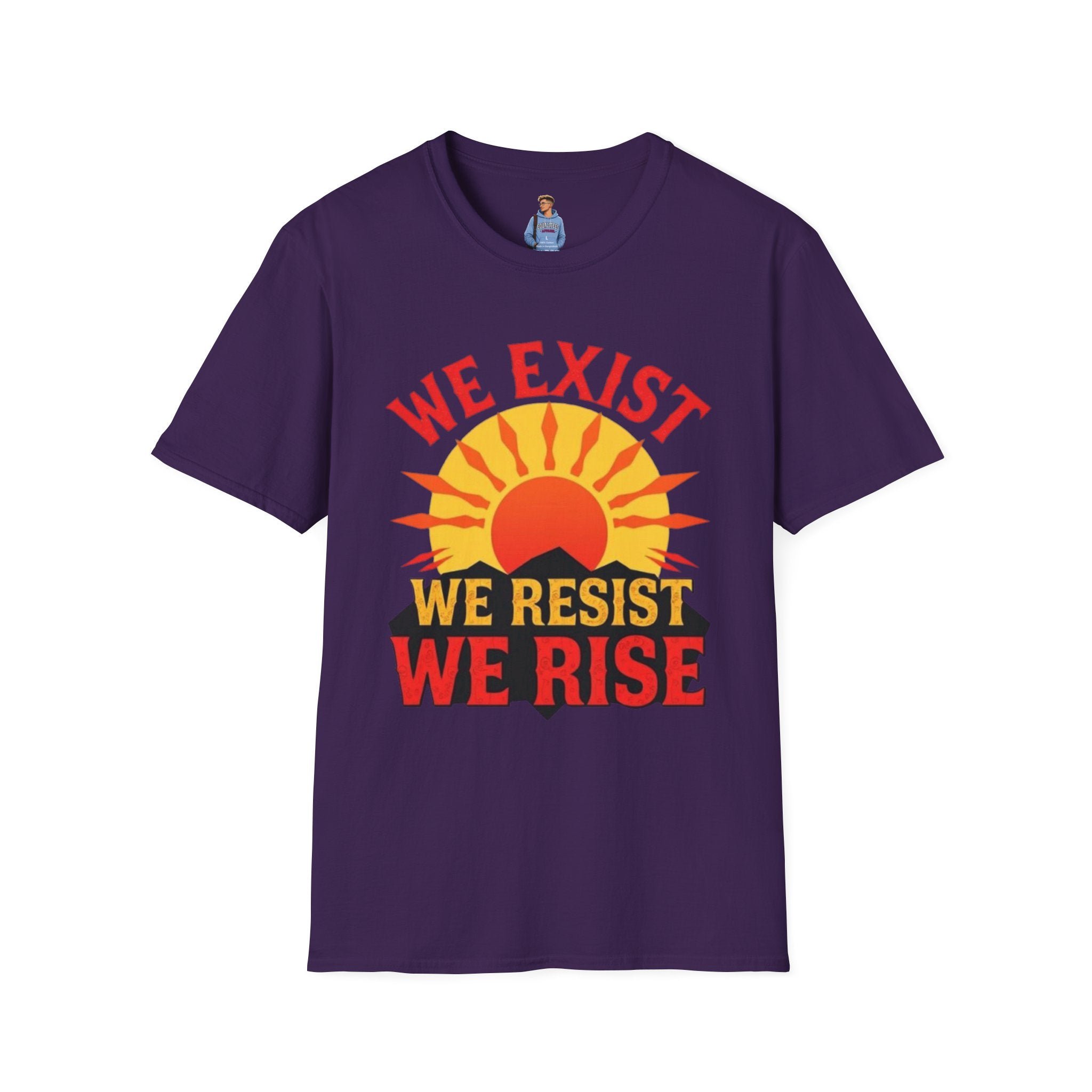 Unisex Softstyle T-Shirt, We Exist We Resist We Rise