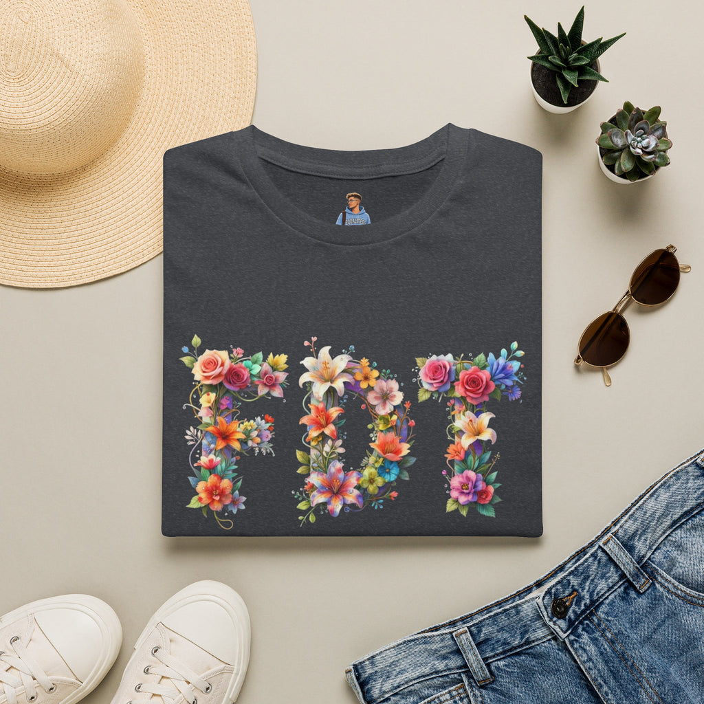 FDT Bold Floral Typography T-Shirt