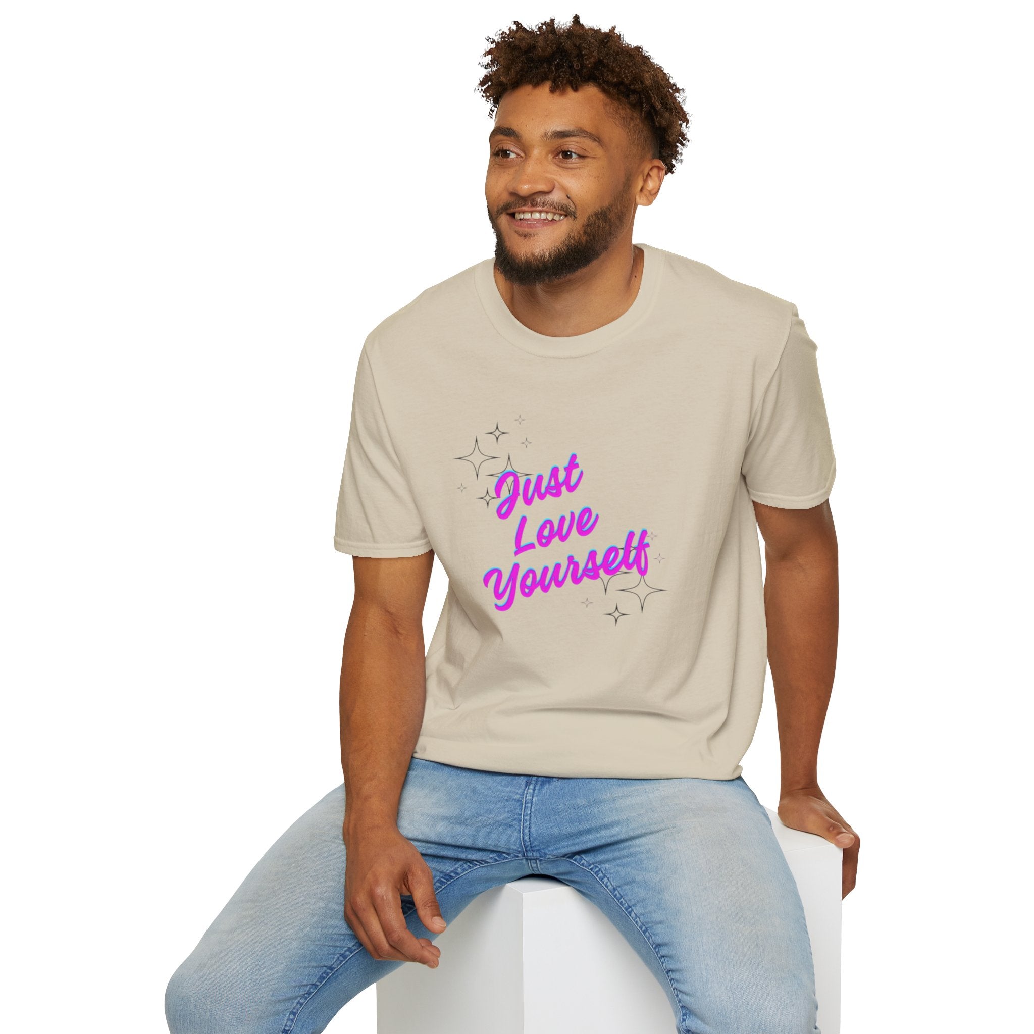 Camiseta unisex de estilo suave "Just Love Yourself": camiseta motivacional para el amor propio