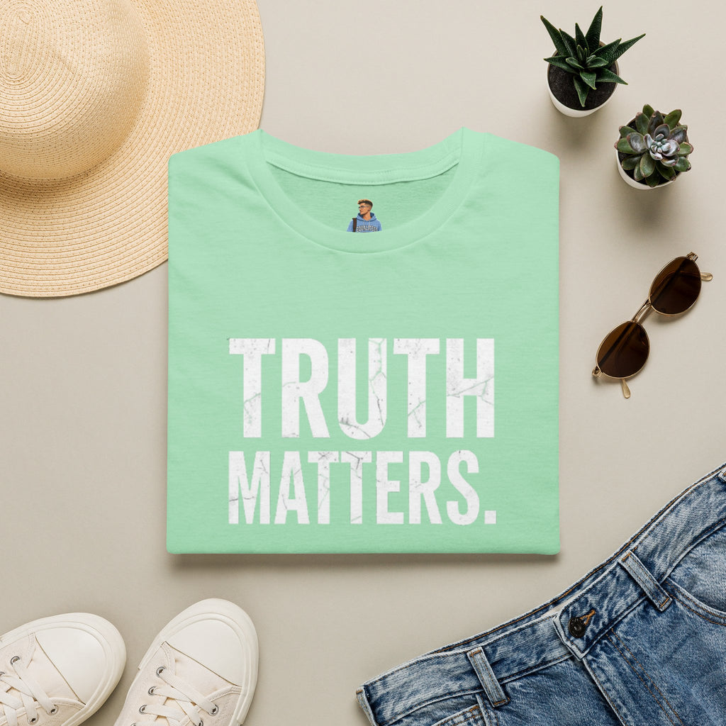 Camiseta unisex de estilo suave: camiseta con el lema "La verdad importa", ideal para activistas y uso diario.