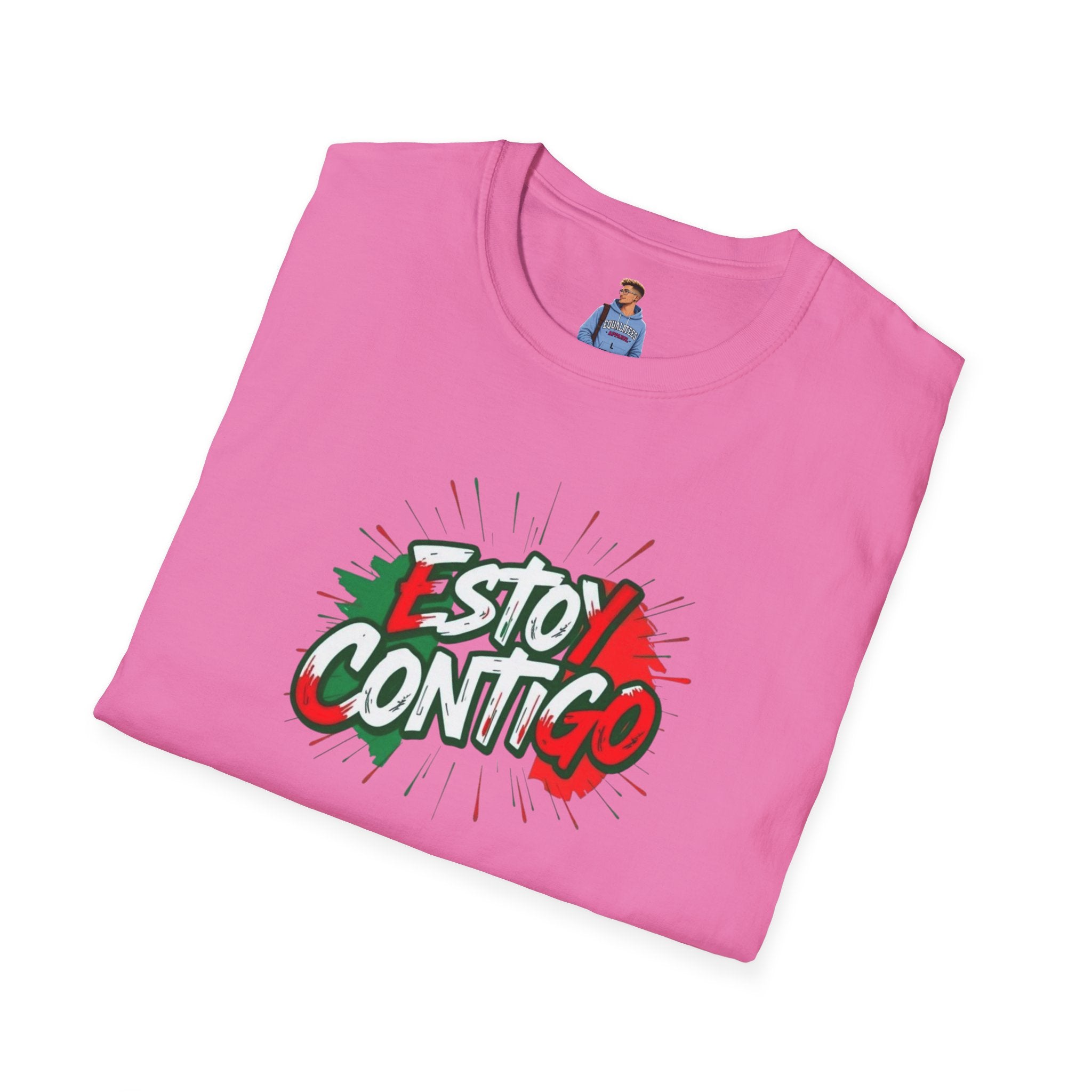 Estoy Contigo (I Am With You) Los inmigrantes hacen grande a Estados Unidos Camiseta unisex de estilo suave Camiseta clásica de protesta