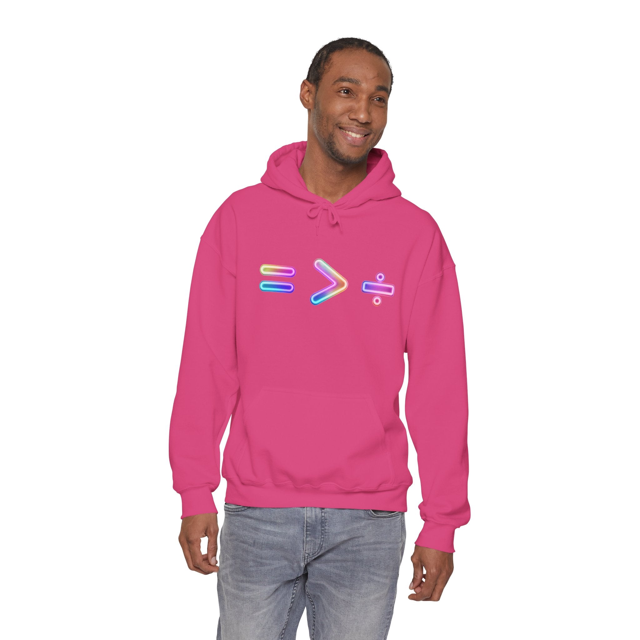Equality is Greater than Division Neon Style Pullover Hoodie