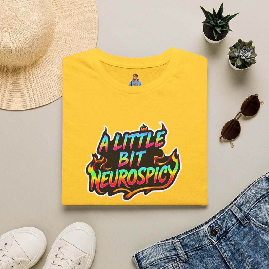 Camiseta unisex de estilo suave A Little Bit Neurospicy: camiseta gráfica divertida y peculiar para la conciencia neurodivergente