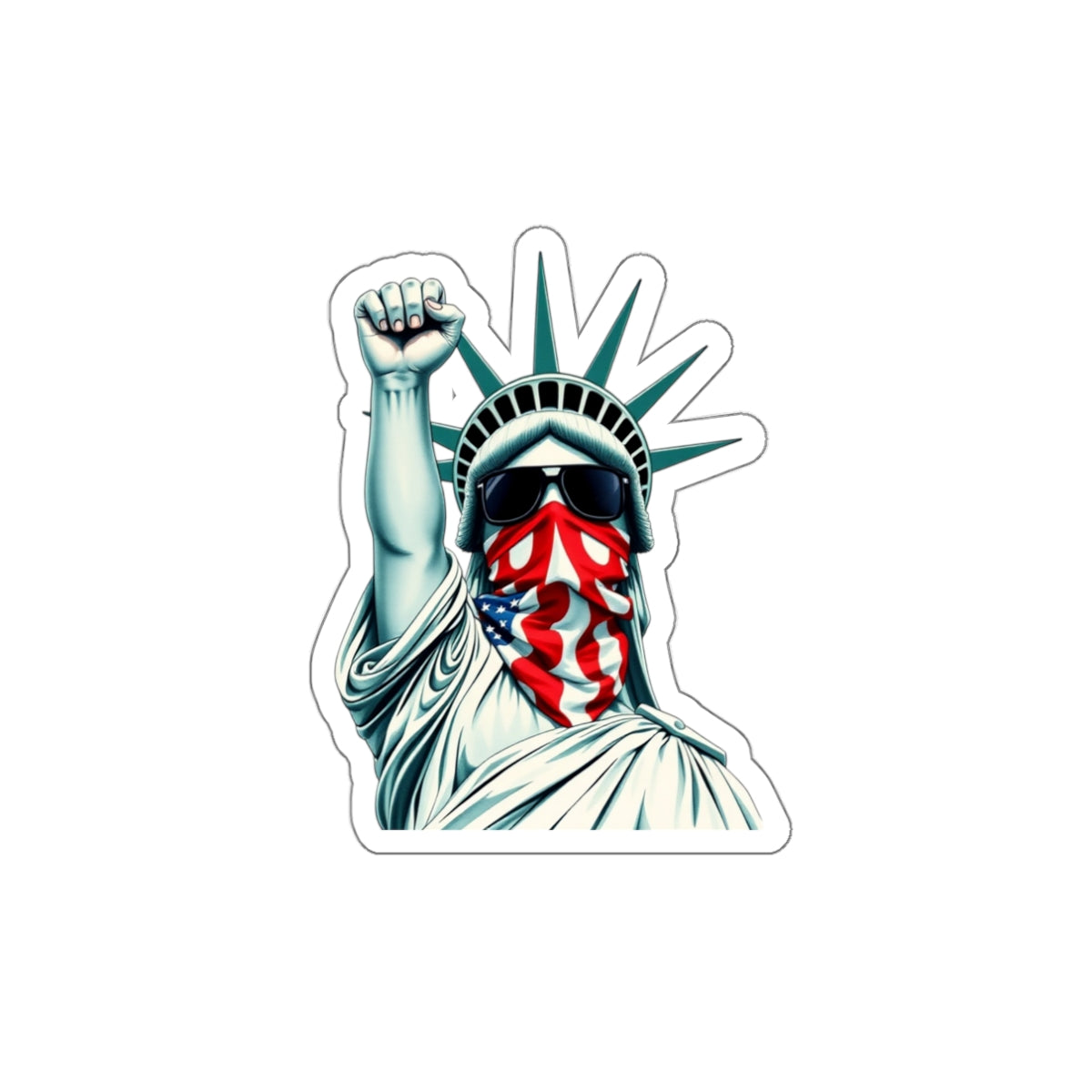 Die-Cut Stickers - #RESIST with Lady Liberty 2 - EqualiTees.Me