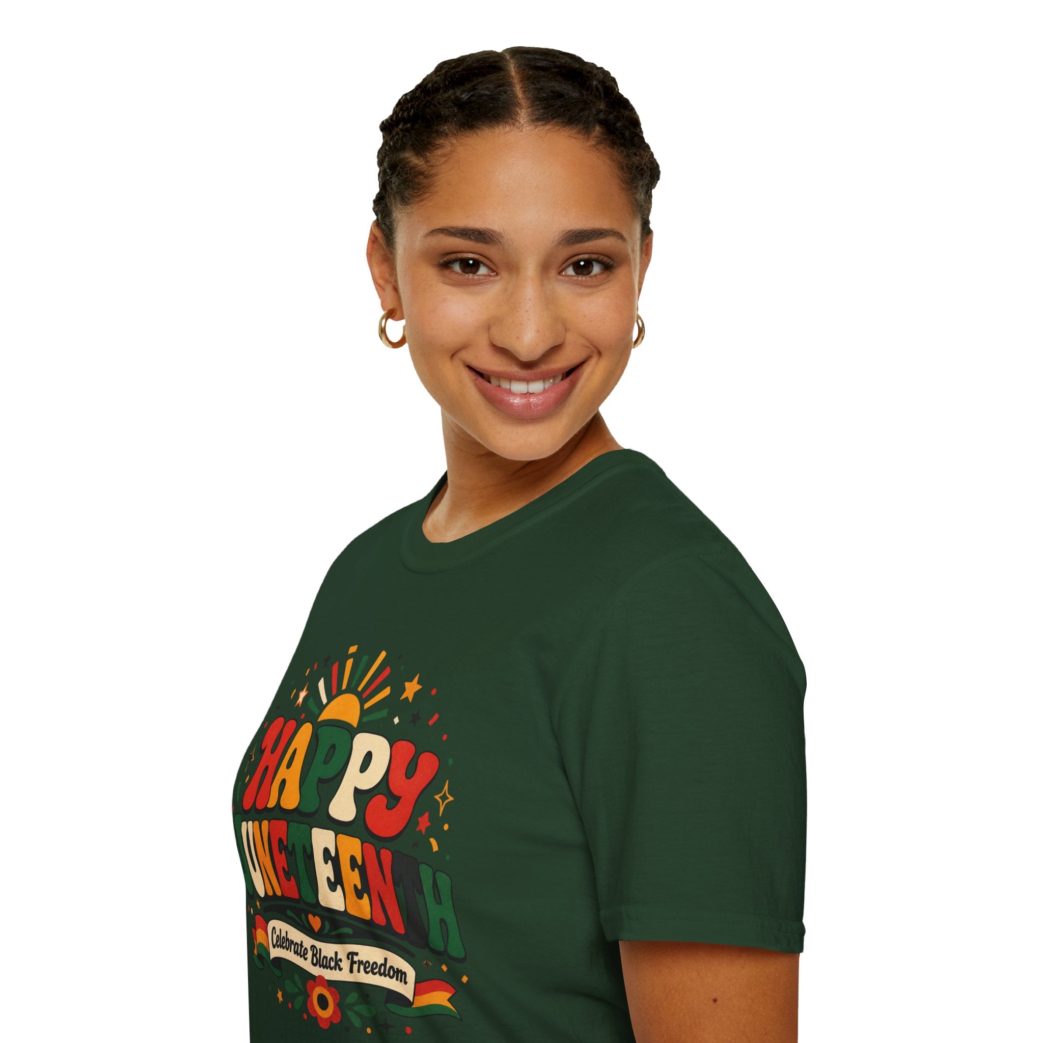 Juneteenth T-Shirt - "Happy Juneteenth" Retro Celebration Tee