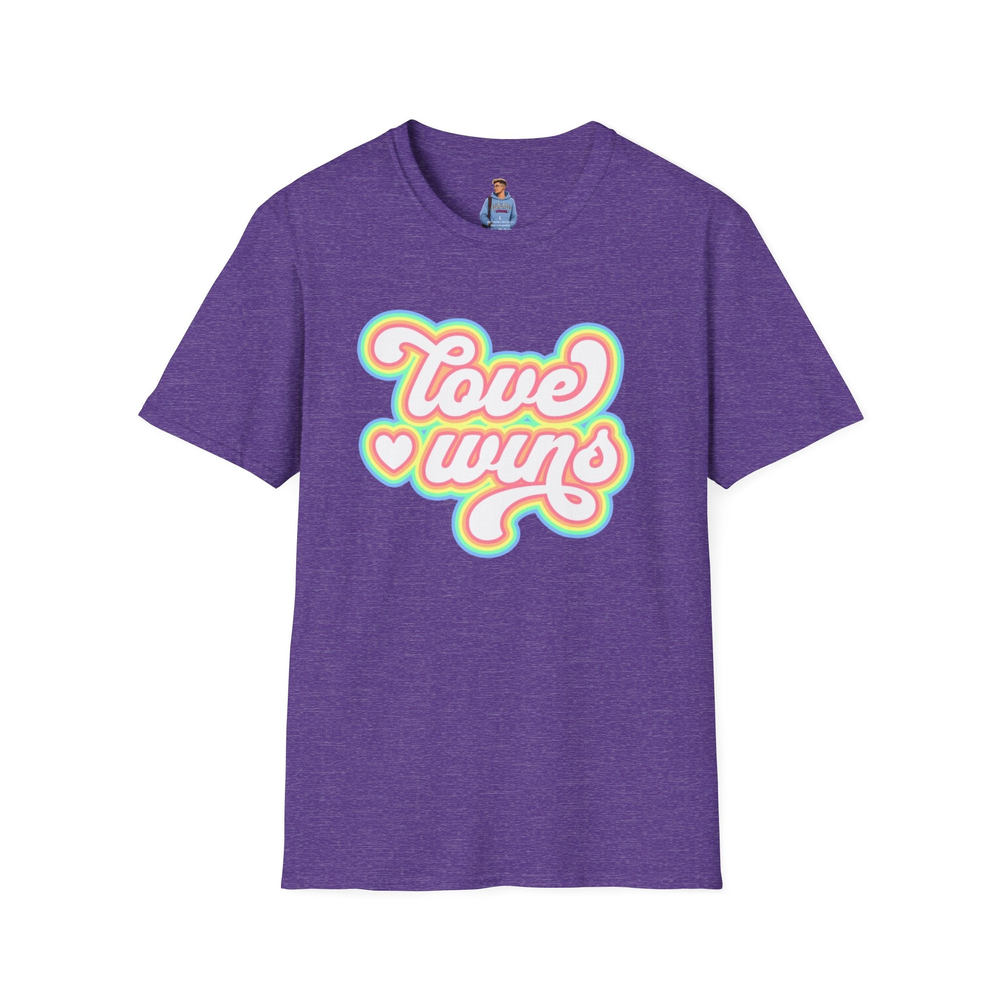 Love Wins Unisex Softstyle T-Shirt - Positive Vibes for Pride and Everyday Wear