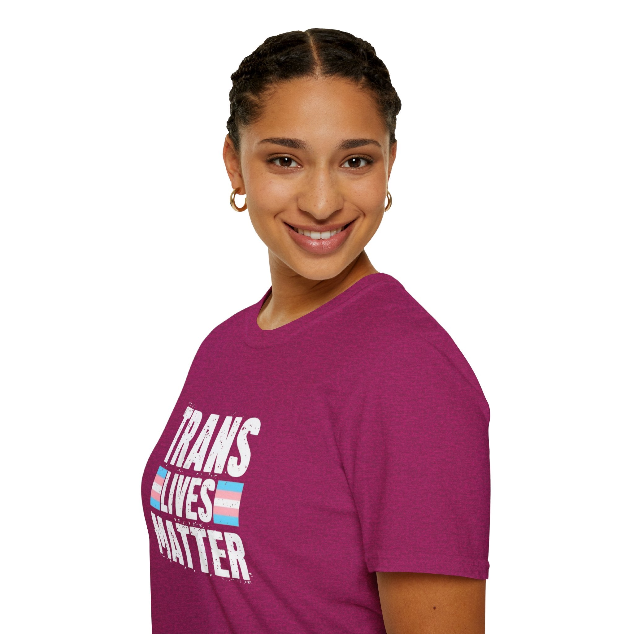 Trans Lives Matter Unisex Softstyle T-Shirt - Support LGBTQ+ Rights