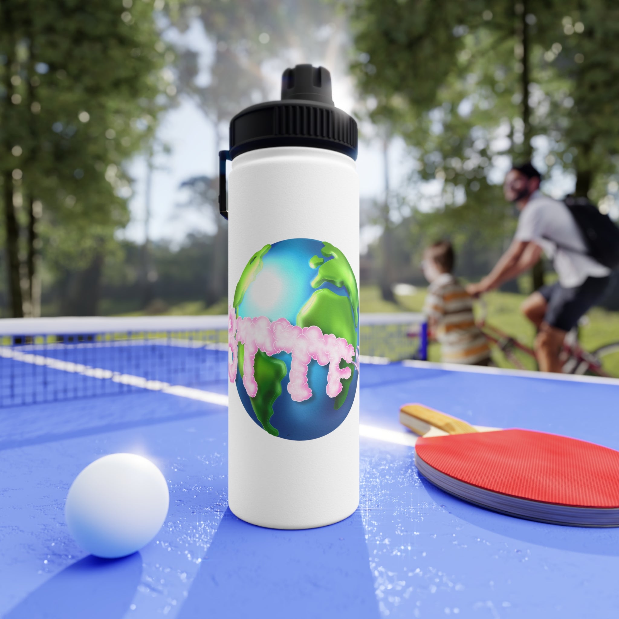 BTTF - Black Trans Travel Fund Logo Stainless Steel Sports Water Bottle