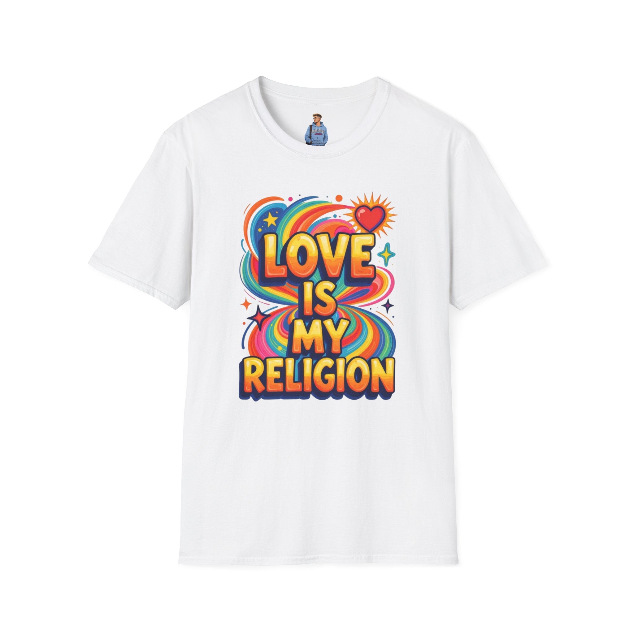 Love Is My Religion Retro Rainbow Graphic T-shirt