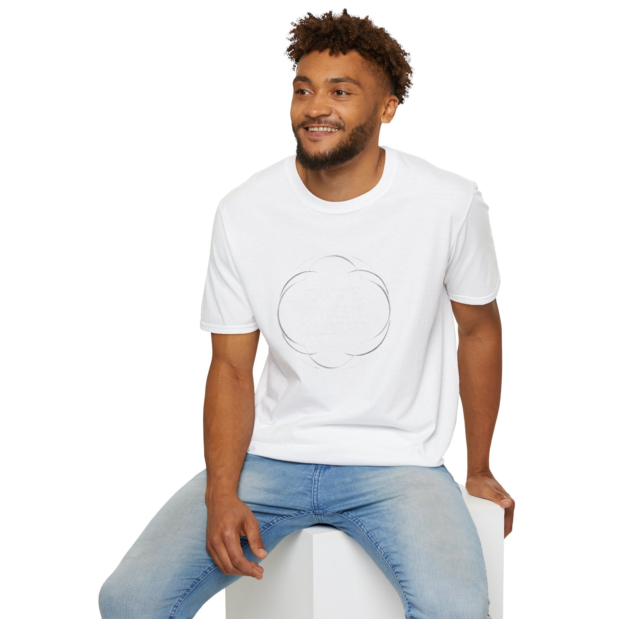 Subtle Pride Educate Advocate Celebrate Minimalist T-Shirt for Every Occasion