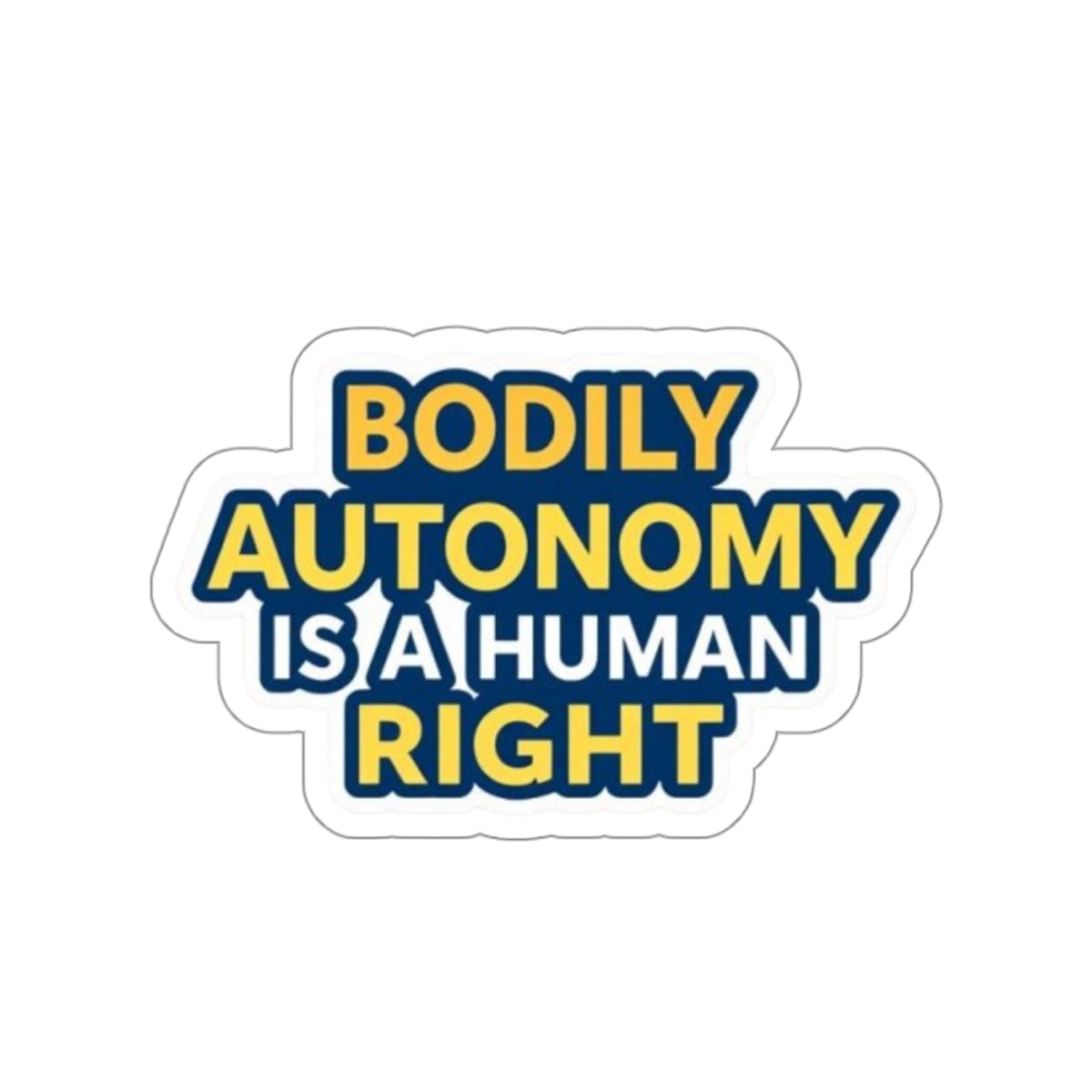 Die-Cut Stickers - BODILY AUTONOMY IS A HUMAN RIGHT - EqualiTees.Me