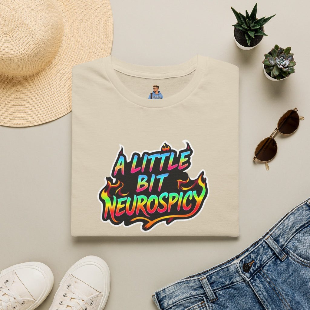 Camiseta unisex de estilo suave A Little Bit Neurospicy: camiseta gráfica divertida y peculiar para la conciencia neurodivergente