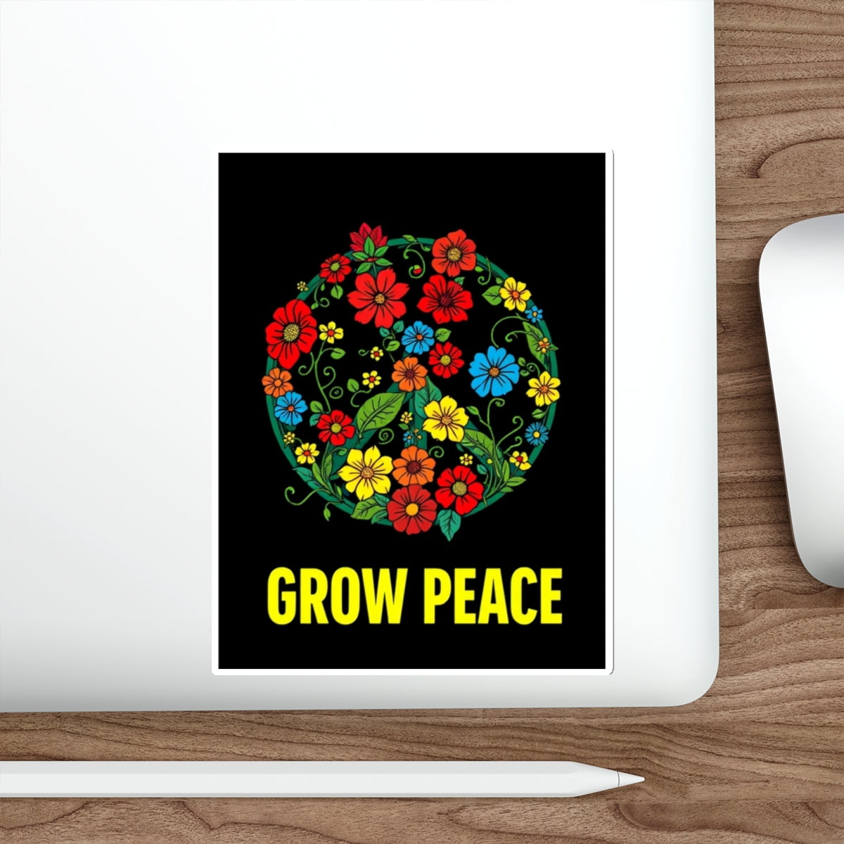 Grow Peace Die-Cut Sticker - EqualiTees.Me