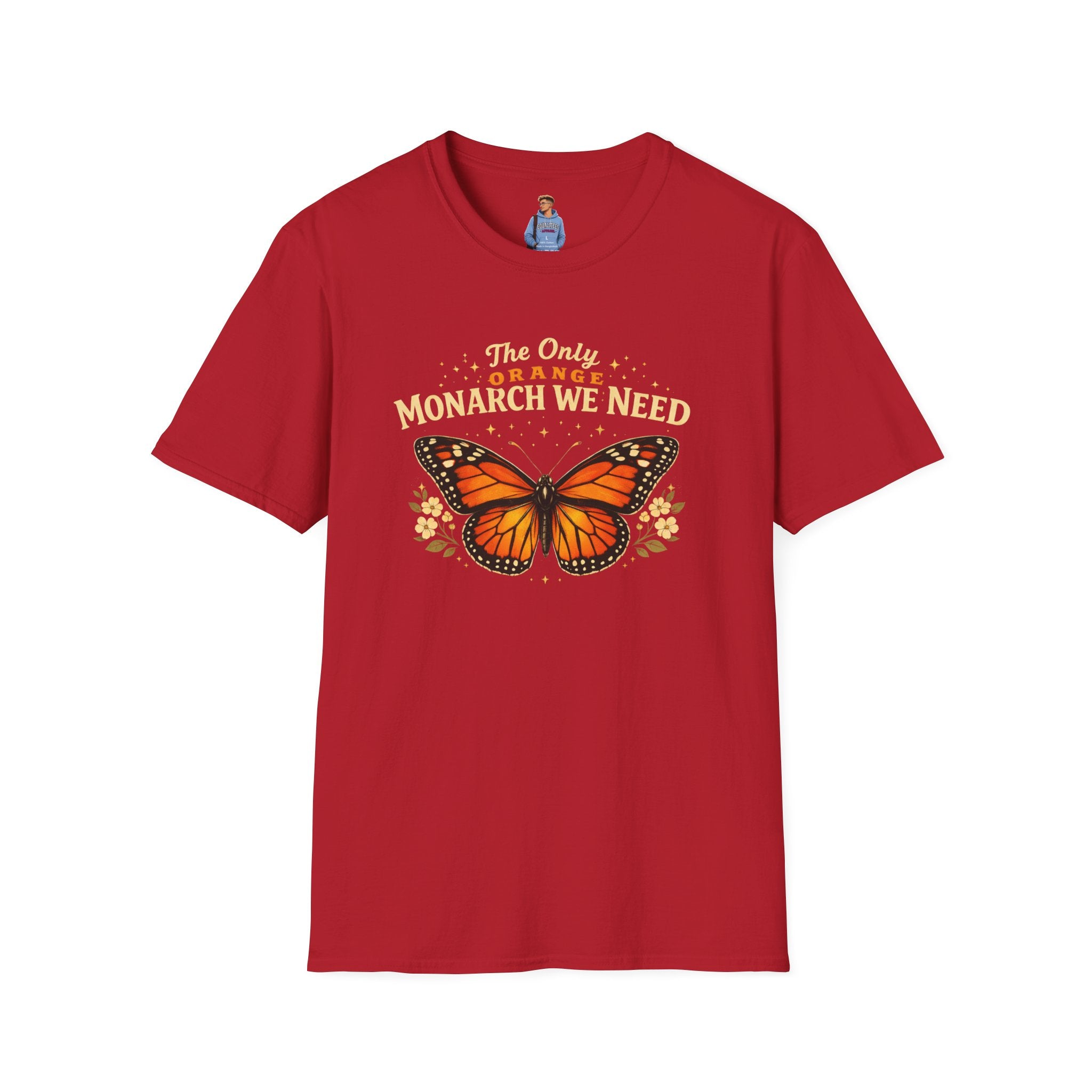 Monarch Butterfly T-Shirt — "The Only Orange Monarch We Need" No Kings Tee
