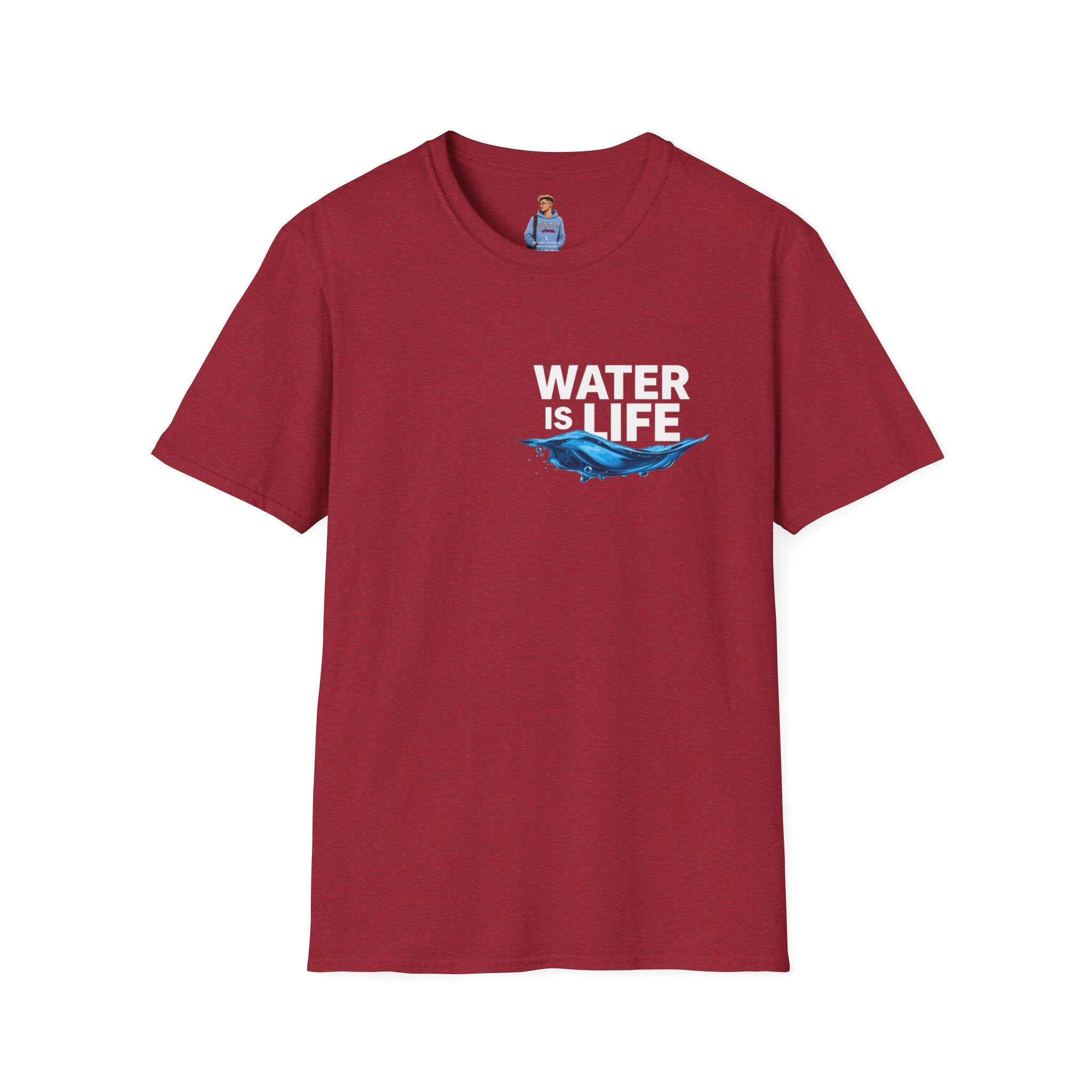 Water is Life Unisex T-Shirt | Eco-Friendly Tee for Environmentalists, Beach Lovers, Awareness Campaigns, Gifting