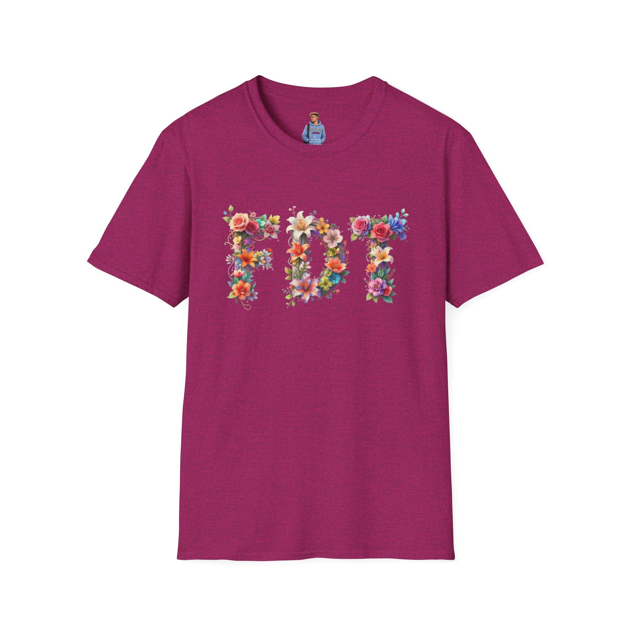 FDT Bold Floral Typography T-Shirt