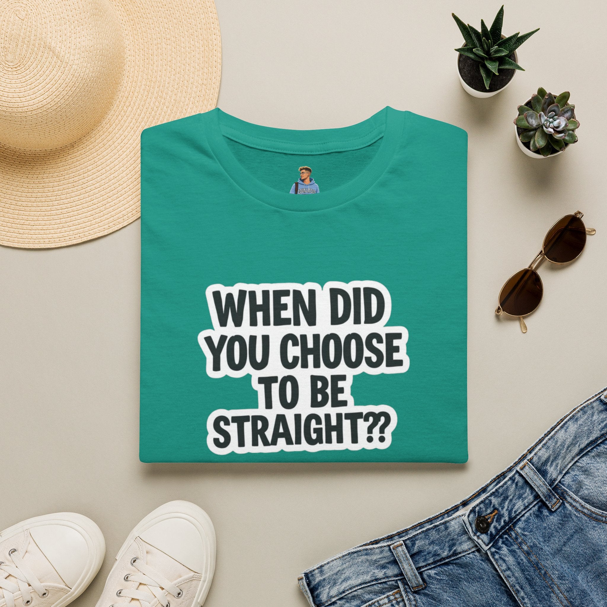 Camiseta unisex suave y divertida: "¿Cuándo elegiste ser heterosexual?"