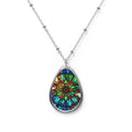 Colorful Eye Teardrop Pendant Necklace