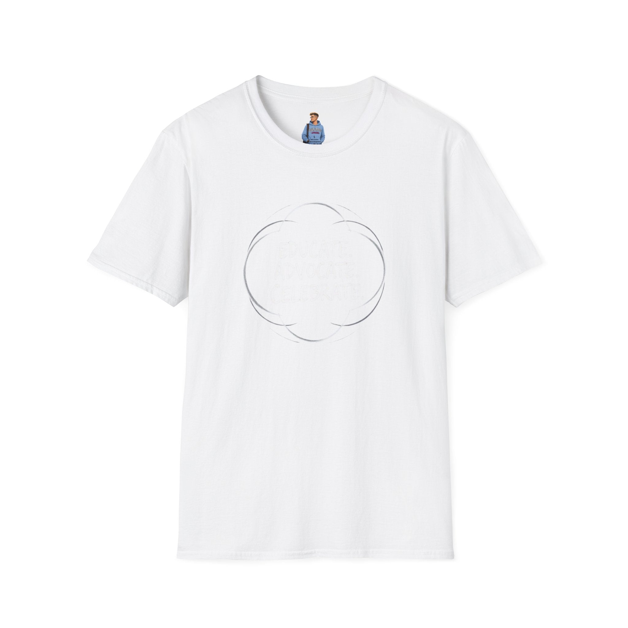 Subtle Pride Educate Advocate Celebrate Minimalist T-Shirt for Every Occasion