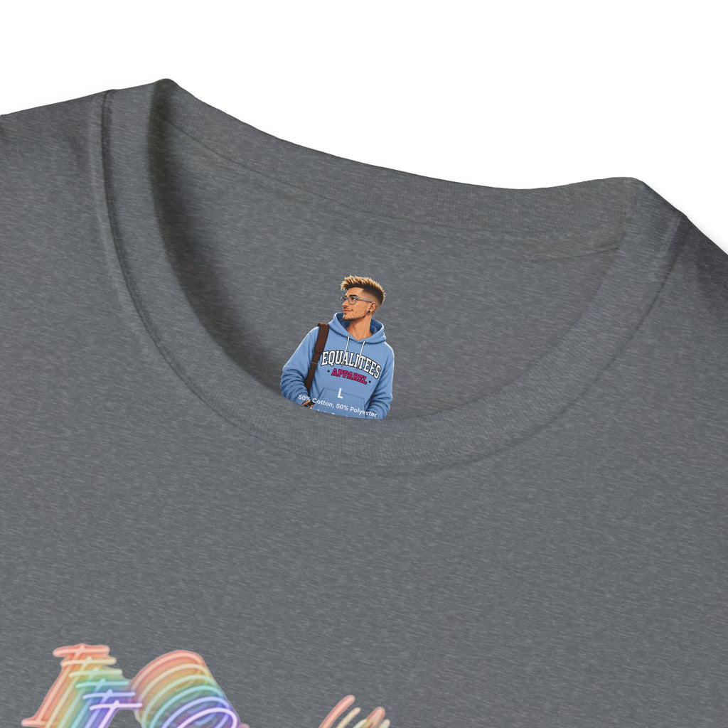 I See You Unisex Softstyle T-Shirt - Colorful Wave Design for LGBTQ+ Visibility