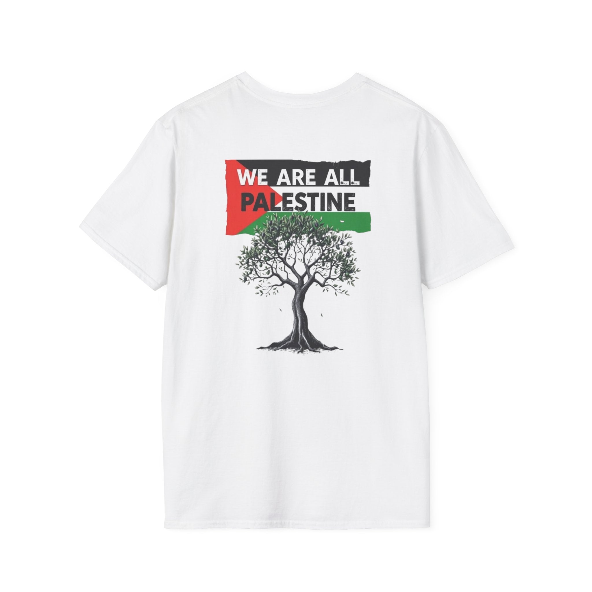 Camiseta unisex de estilo suave: "Apoya a Gaza y todos somos Palestina".