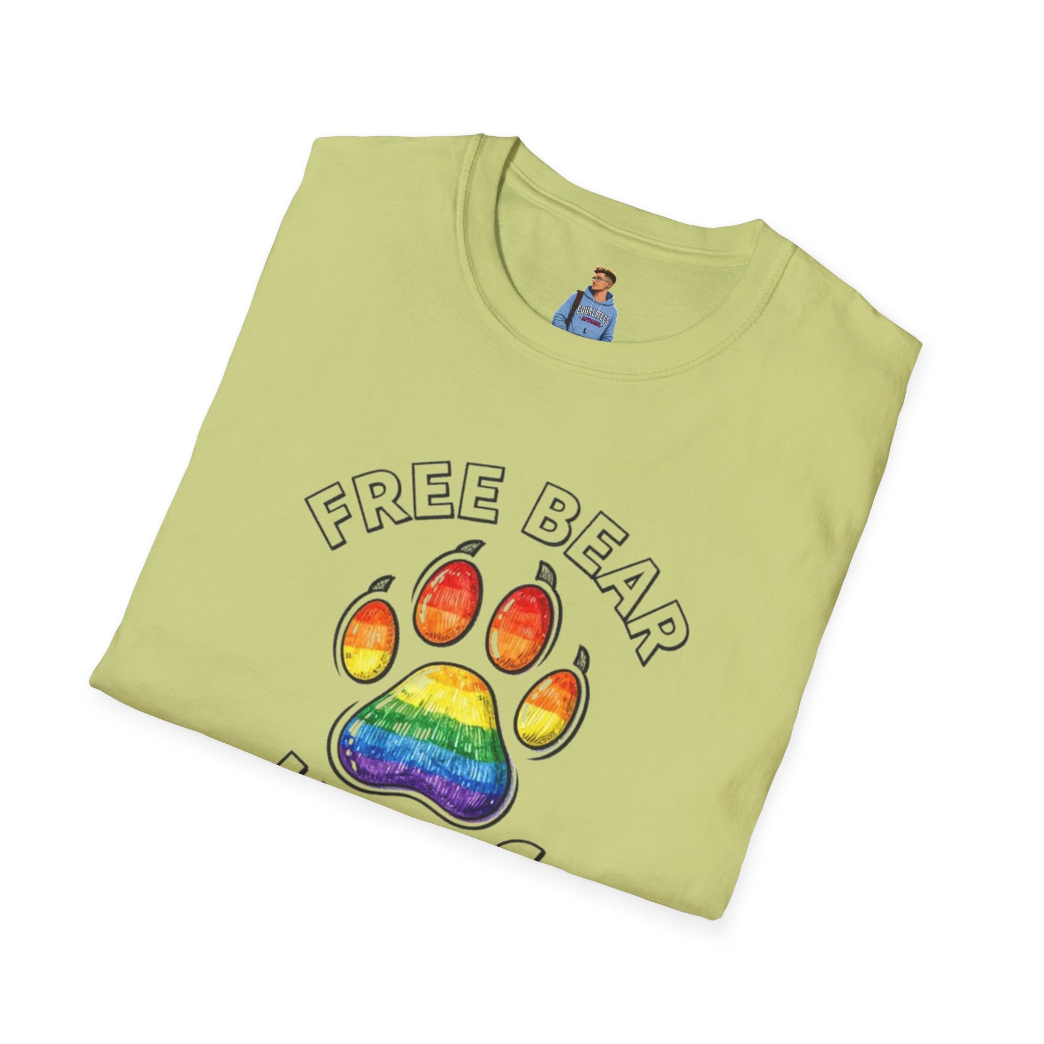 Free Bear Hugs Rainbow Paw T-Shirt