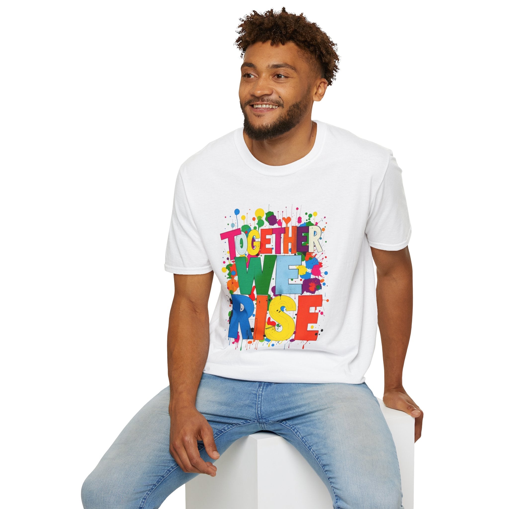 Juntos nos levantamos Camiseta unisex de estilo suave