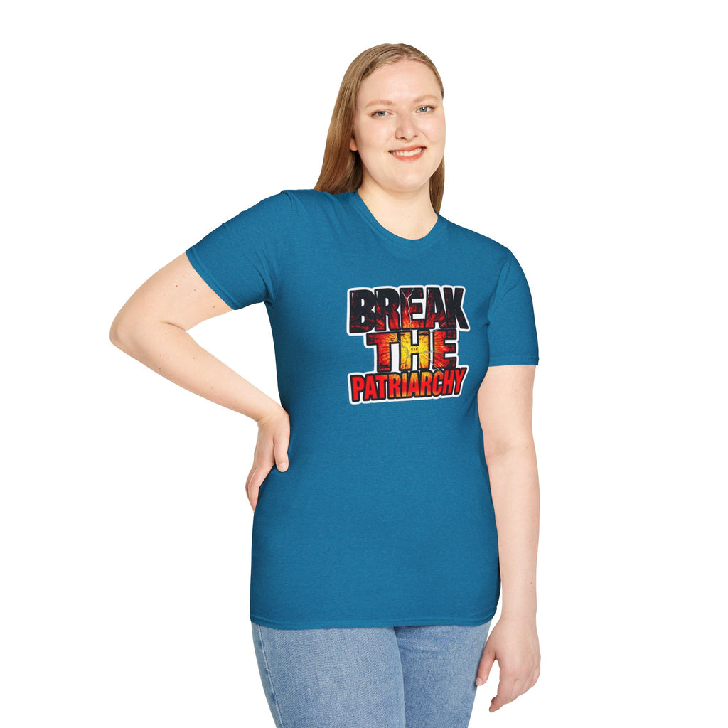 Break the Patriarchy Unisex Softstyle T-Shirt - Empowerment Wear for Social Change