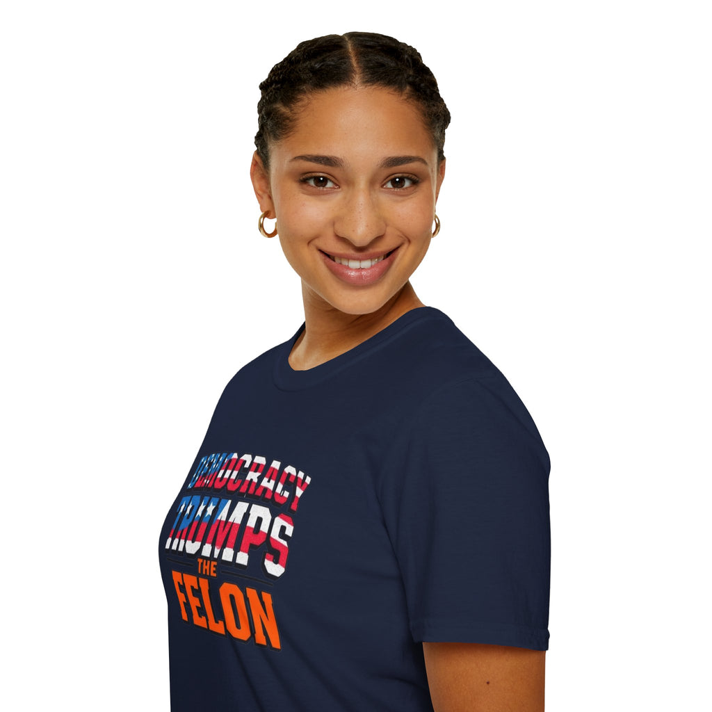 Democracy Trumps the Felon Graphic Tee